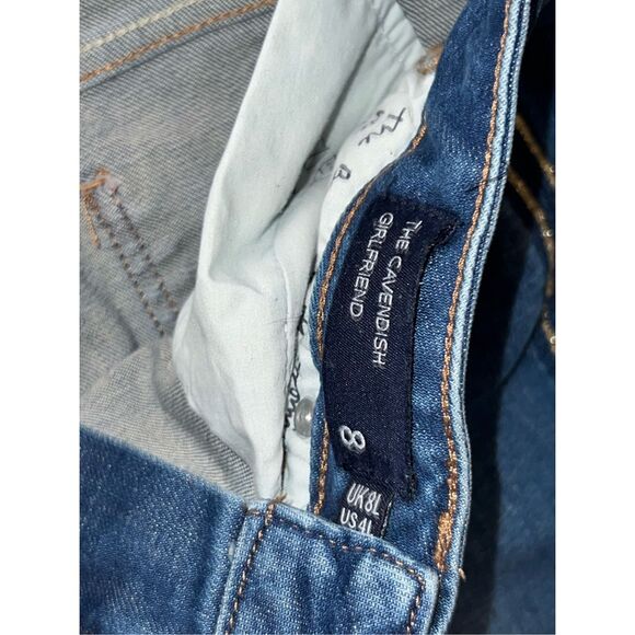 Boden The Cavendish Girlfriend Skinny Hi Rise Side Stripe Jeans Size 8 27x30 #93 - Picture 3 of 6